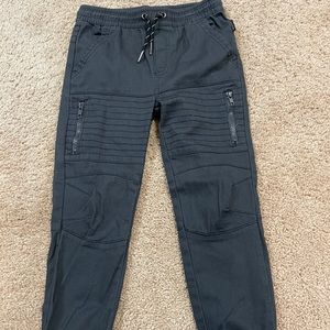 Boys Grey Moto Pants Size 7